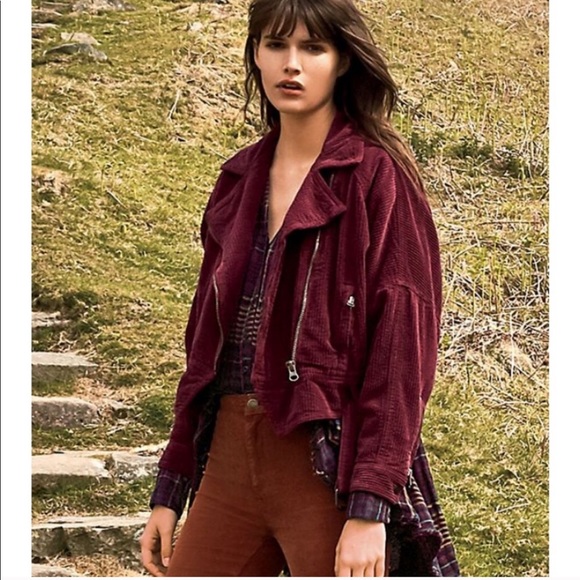 Free People Jackets & Blazers - Free People Corduroy Moto Jacket